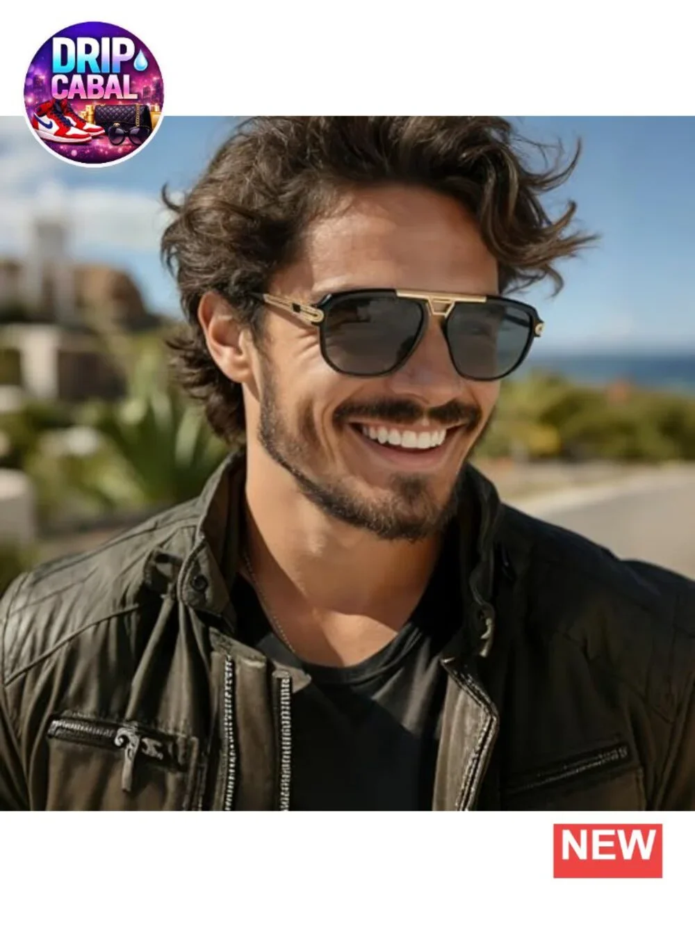 Oversized Square Aviator Sunglasses Men Women UV400 Protection Retro Vintage